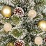 Edelman 60cm Green Frosted Pre Lit Artificial Burlap Christmas Tree with Gold Baubles & Pine Cones (1183907) Alternative Image