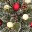 Edelman 60cm Green Frosted Pre Lit Artificial Burlap Christmas Tree with Red Baubles & Pine Cones (1166292) Alternative Image