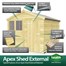 Flat Pack Apex Wooden Garden Shed Direct DispatchAlternative Image12