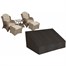 Garland Double Duo Seat Garden Furniture Set Cover Black (W1705) Alternative Image