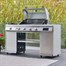 Grillstream Island 4 Burner Hybrid Charcoal & Gas BBQ - Stainless Steel (GGI46SS)Alternative Image1