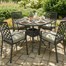 Hartman Avebury Antique Moss 4 Seat Round Outdoor Garden Furniture Dining Set Alternative Image