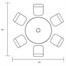 Hartman Berkeley 6 Seat Round Outdoor Garden Furniture Set with ParasolAlternative Image4