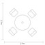 Hartman Eton 4 Seat Round Outdoor Garden Furniture Dining SetAlternative Image4