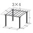 Hartman Roma Outdoor Garden Pergola 4m x 3m - Grey (68542162)Alternative Image1