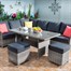 Hartman Westbury Rectangular Corner Outdoor Garden Furniture Casual Dining Set in GreyAlternative Image2