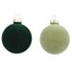 Kaemingk 6cm Glass Flock Finish Christmas Baubles 10 Pack In Green (062272) Alternative Image