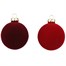 Kaemingk 6cm Glass Flock Finish Christmas Baubles 10 Pack In Red (062273) Alternative Image