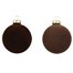 Kaemingk 8cm Glass Flock Finish Christmas Baubles 6 Pack In Espresso (062287) Alternative Image