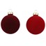 Kaemingk 8cm Glass Flock Finish Christmas Baubles 6 Pack In Red (062285) Alternative Image