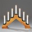 Konstsmide 7 Bulb Welcome Light Oak Wood Candlestick Christmas Decoration With LEDs (2262-130EE) Alternative Image