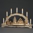 Konstsmide Light Up Wooden Christmas Silhouette With 7 Candles & 21 Warm White LEDs (3254-100EE) Alternative Image