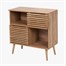 Larvik Natural Ecalyptus Wood 2 Door 2 Shelf Interior Furniture Unit Alternative Image