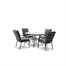 Leisuregrow Monza 4 Seat Round Outdoor Garden Dining Set with 2.5m ParasolAlternative Image1