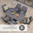 Leisuregrow Peru 6 Seat Boat-Shaped Outdoor Garden Furniture Dining Set Alternative Image