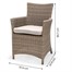 Lifestyle Garden Bermuda Beige 6 Seat Oval Outdoor Garden Furniture Dining SetAlternative Image3