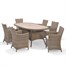 Lifestyle Garden Bermuda Beige 6 Seat Oval Outdoor Garden Furniture Dining SetAlternative Image4