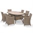 Lifestyle Garden Bermuda Beige 6 Seat Rectangular Outdoor Garden Furniture Dining SetAlternative Image4