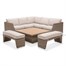 Lifestyle Garden Bermuda Beige Casual Corner Outdoor Garden Furniture Dining Bench SetAlternative Image5