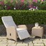 Lifestyle Garden Bermuda Beige Recliner Outdoor Garden Furniture Coffee SetAlternative Image1