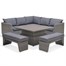 Lifestyle Garden Bermuda Grey Casual Corner Outdoor Garden Furniture Dining Bench SetAlternative Image8