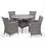 Lifestyle Garden Bermuda Grey 4 Seat Round Outdoor Garden Furniture Dining Set Alternative Image