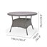 Lifestyle Garden Bermuda Grey 4 Seat Round Outdoor Garden Furniture Dining Set Alternative Image