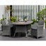 Lifestyle Garden Bermuda Grey 6 Seat Oval Outdoor Garden Furniture Dining SetAlternative Image3