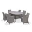 Lifestyle Garden Bermuda Grey 6 Seat Oval Outdoor Garden Furniture Dining SetAlternative Image4