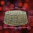 Longacres Woven Wicker Round Two Part Detachable Christmas Tree Skirt - Grey Alternative Image