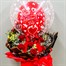 Love In The Air Valentine's Day Hand Tied Floral Bouquet With Balloon Alternative Image