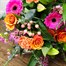 Cerise and Orange Hand Tied Floral BouquetAlternative Image1