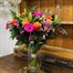 Cerise and Orange Hand Tied Floral BouquetAlternative Image2