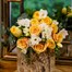 Mother's Day Peach and Lemon Rose with Freesia Hand Tied Floral Bouquet Alternative Image