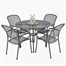 Pacific Lifestyle Carlo Round 4 Seater Outdoor Garden Furniture Dining Set Alternative Image
