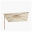 Pacific Lifestyle Challenger Teak T2 2.6m x 3.5m Rectangular Champagne Free Arm Cantilever Parasol Alternative Image
