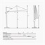 Pacific Lifestyle Glow Challenger T2 3m Square Sandstone Free Arm Cantilever Parasol (111SACH-299SA-C7970)Alternative Image4