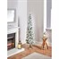 Premier 2m (6.5ft) Flocked Spruce Pine Slim Skinny Artificial Christmas Tree (TR650SEF) Alternative Image