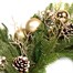 Premier 50cm Silver & Gold Artificial Christmas Wreath with Holly Leaves & Cones (DF257009) Alternative Image