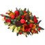 Red and Gold Long and Low Christmas Floral Arrangement 2ft Alternative Image