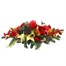 Red and Gold Long and Low Christmas Floral Arrangement 2ft Alternative Image
