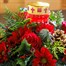 Red Memorial Christmas Floral Posy Arrangement Alternative Image