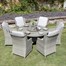 Supremo Florence 6 Seat Round Outdoor Garden Furniture Dining Set Alternative Image