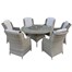 Supremo Florence 6 Seat Round Outdoor Garden Furniture Dining Set Alternative Image