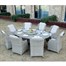 Supremo Florence 8 Seat Oval Outdoor Garden Furniture Dining Set Alternative Image