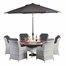 Supremo Lazia 6 Seat Round Outdoor Garden Furniture Dining Set Alternative Image