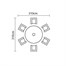 Supremo Lazia 6 Seat Round Outdoor Garden Furniture Dining Set Alternative Image