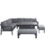Supremo Melbury L-Shape Firepit Corner Outdoor Garden Furniture Set - Dark Grey (841997)Alternative Image1