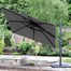 Supremo Provence Deluxe 3x3m Square Outdoor Garden Parasol in Dark GreyAlternative Image2