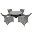 Supremo Winchester Storm Grey 4 Seat Round Outdoor Garden Furniture Dining SetAlternative Image4